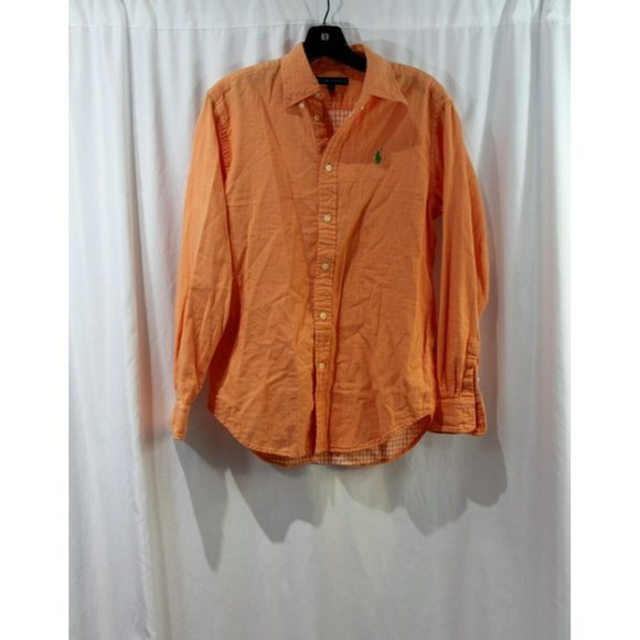 Ralph Lauren Other - Ralph Lauren Mens Orange Long Sleeve Cotton Button Down Shirt M